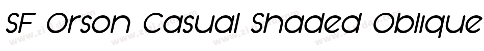 SF Orson Casual Shaded Oblique字体转换